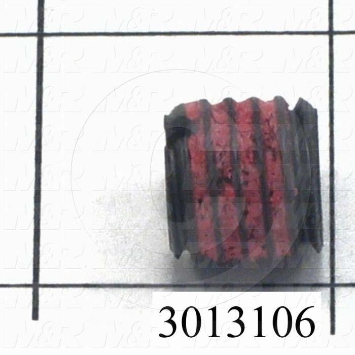 Threaded Insert, 3/8-16 Inside Thread, 9/16-12 Outside Thread, Right Hand Thread Direction, Self-Locking with Adhesive Seal Thread Locking Type, 0.52 in. Overall Length, Material Steel