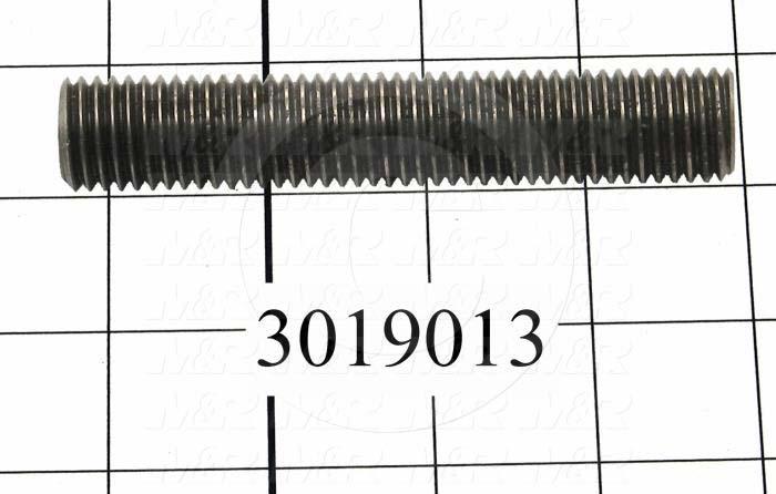 Threaded Rod/Stud, Threaded Rod, 3/4-10, 12' Overall Length, Steel Material, Note : Hardened