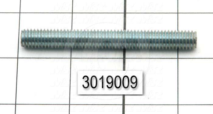 Threaded Rod/Stud, Threaded Rod, 3/8-16, 3' Overall Length, Steel Material