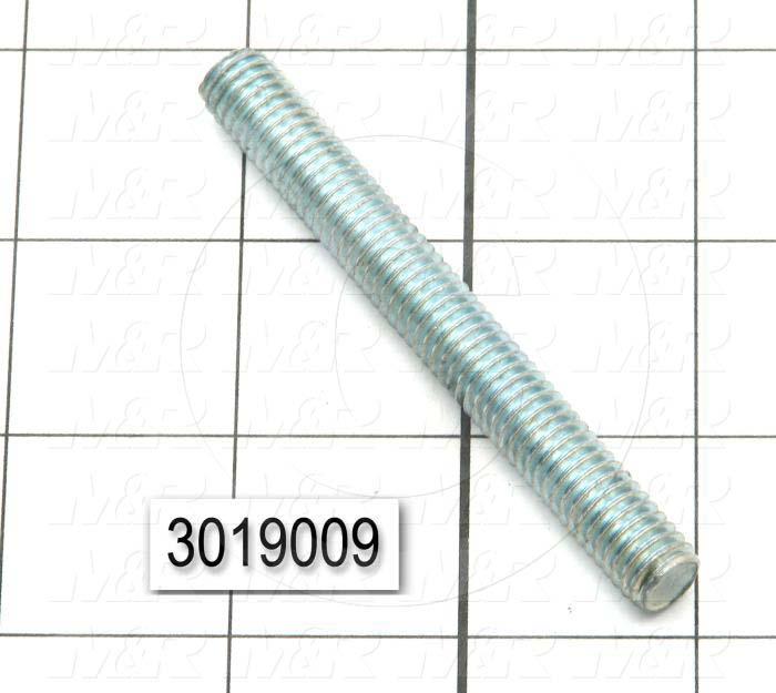 Threaded Rod/Stud, Threaded Rod, 3/8-16, 3' Overall Length, Steel Material