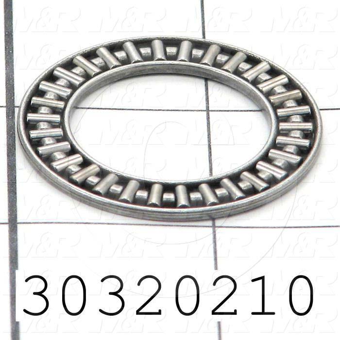 Thrust Bearings, Ansi, Needle Roller, Steel Material, Class Not Rated, 1.00" Shaft Diameter, 1.56" Outside Diameter, 0.08" Width