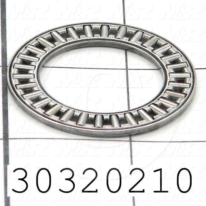 Thrust Bearings, Ansi, Needle Roller, Steel Material, Class Not Rated, 1.00" Shaft Diameter, 1.56" Outside Diameter, 0.08" Width
