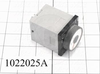 Timer, Count Down, Power ON-Delay, 1 Sec to 500 Hours Time Range, 100-240VAC, 8-Pin