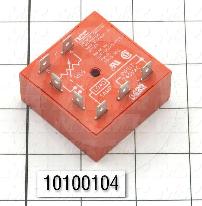 Timer, ONE-SHOT, One-Shot, 0.25-5 Sec Time Range, 240VAC