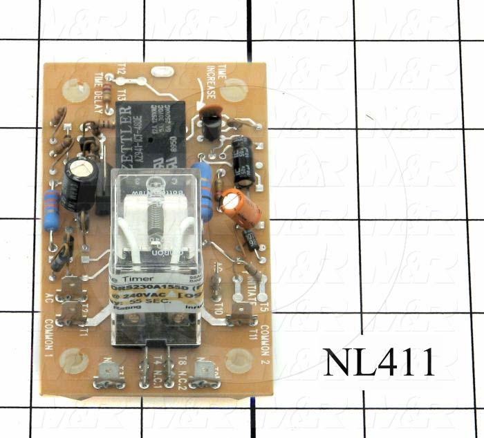 Timer, Timing Relay, .25-5S, On-Delay, 55 Sec Time Range, DPDT, With Resistor