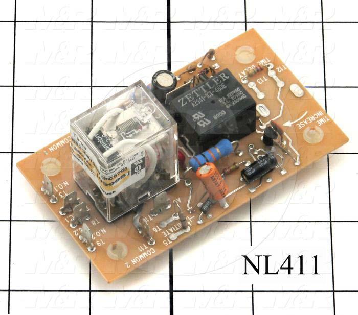 Timer, Timing Relay, .25-5S, On-Delay, 55 Sec Time Range, DPDT, With Resistor