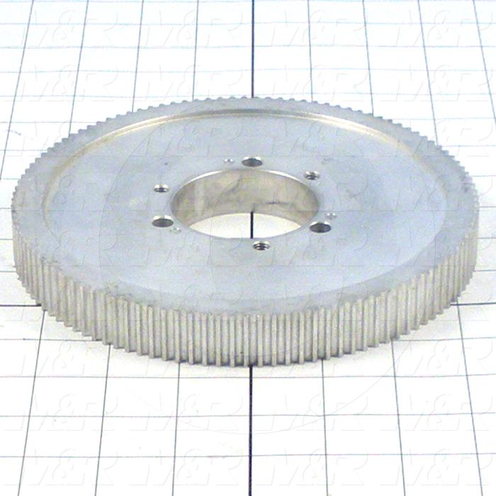 Timing Belt Pulley, Q-D SDS Bushing Bore Type, 112 Teeth, 7.018" Pitch, 6.980" Pitch Diameter, Aluminum Material, 15 mm Belt Width