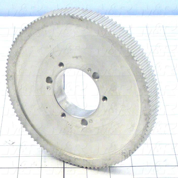 Timing Belt Pulley, Q-D SDS Bushing Bore Type, 112 Teeth, 7.018" Pitch, 6.980" Pitch Diameter, Aluminum Material, 15 mm Belt Width