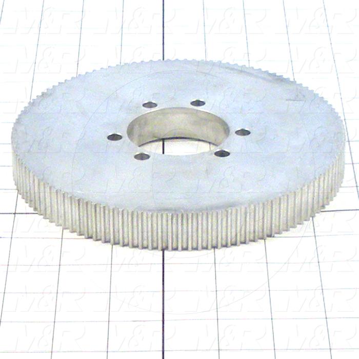 Timing Belt Pulley, Q-D SDS Bushing Bore Type, 112 Teeth, 7.018" Pitch, 6.980" Pitch Diameter, Aluminum Material, 15 mm Belt Width