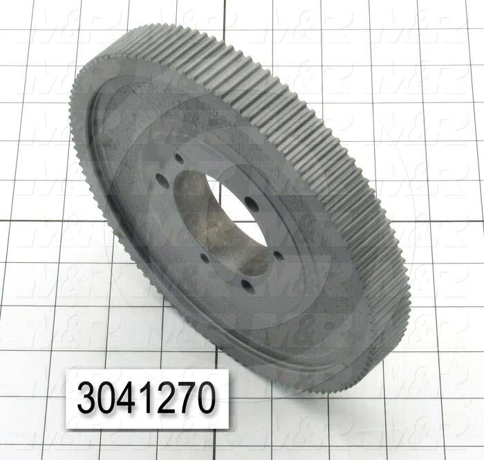 Timing Belt Pulley, Q-D SDS Bushing Bore Type, HTD Tooth Profile, 112 Teeth, 5 mm Pitch, C1 Pulley Type, 6.980" Pitch Diameter, 0.84" Height, Steel Material, 15 mm Belt Width