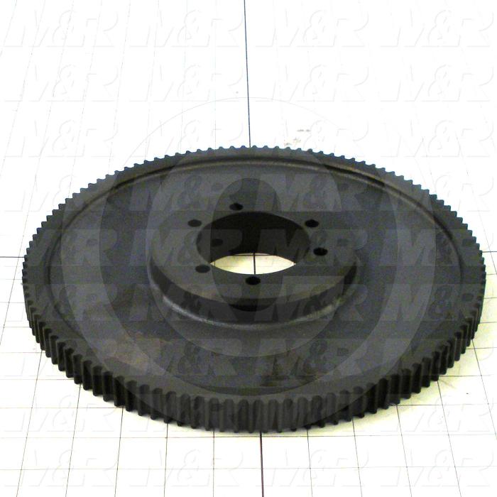 Timing Belt Pulley, Q-D SK Bushing Bore Type, GT2 Tooth Profile, 112 Teeth, 8 mm Pitch, 11.175" Pitch Diameter, Aluminum Material, 12 mm Belt Width
