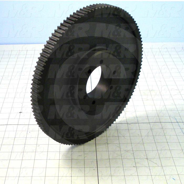 Timing Belt Pulley, Q-D SK Bushing Bore Type, GT2 Tooth Profile, 112 Teeth, 8 mm Pitch, 11.175" Pitch Diameter, Aluminum Material, 12 mm Belt Width