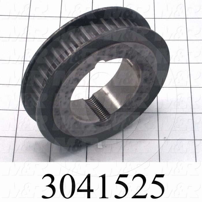 Timing Belt Pulley, Taper Lock Bushing Bore Type, GT2 Tooth Profile, 36 Teeth, 8 mm Pitch, A1F Pulley Type, 3.550" Pitch Diameter, Grey Iron Material, 12 mm Belt Width