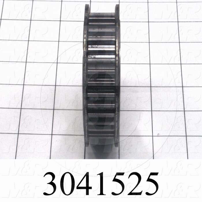 Timing Belt Pulley, Taper Lock Bushing Bore Type, GT2 Tooth Profile, 36 Teeth, 8 mm Pitch, A1F Pulley Type, 3.550" Pitch Diameter, Grey Iron Material, 12 mm Belt Width