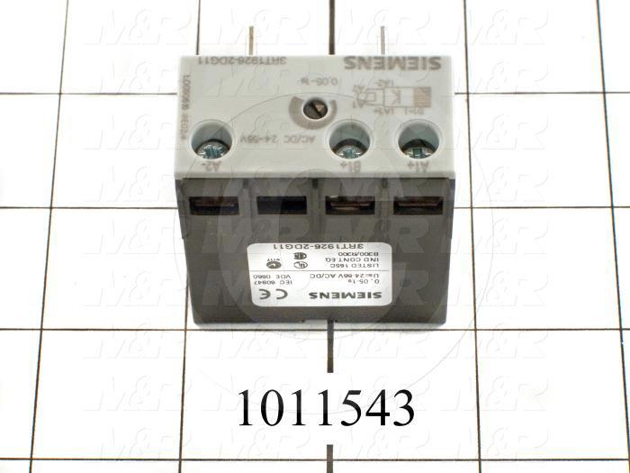 Timing Module, Off-Delay, 0.05-1 Sec, 24-66V AC/DC, Built-in Varistor, Use For Contactor 3RT102 Series