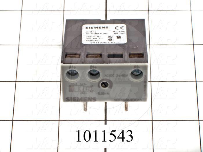 Timing Module, Off-Delay, 0.05-1 Sec, 24-66V AC/DC, Built-in Varistor, Use For Contactor 3RT102 Series