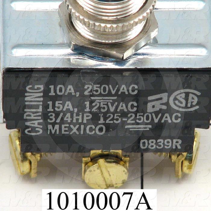 Toggle Switch, DPDT, 125VAC, 15A