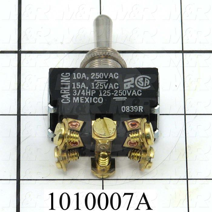 Toggle Switch, DPDT, 125VAC, 15A