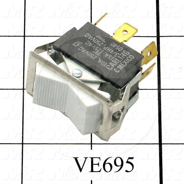 Toggle Switch, DPDT, 125VAC, 15A