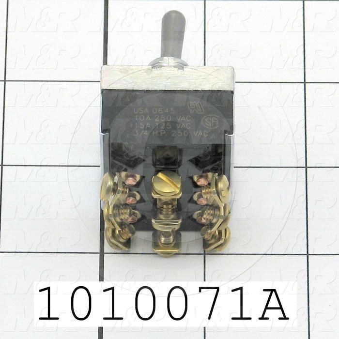 Toggle Switch, Hesitation, 3PDT, 125VAC, 15A