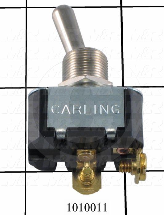 Toggle Switch, Maintained, 2 Positions, SPST, 250VAC, 10A