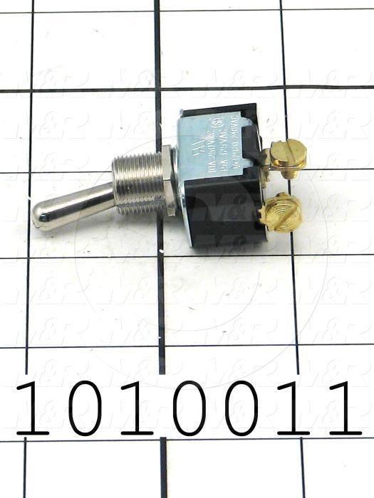 Toggle Switch, Maintained, 2 Positions, SPST, 250VAC, 10A