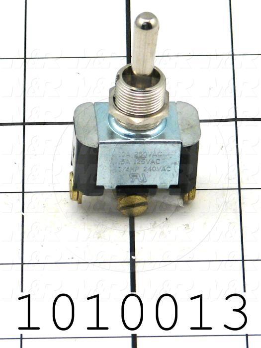 Toggle Switch, Maintained, 3 Positions, SPDT, 250VAC, 10A