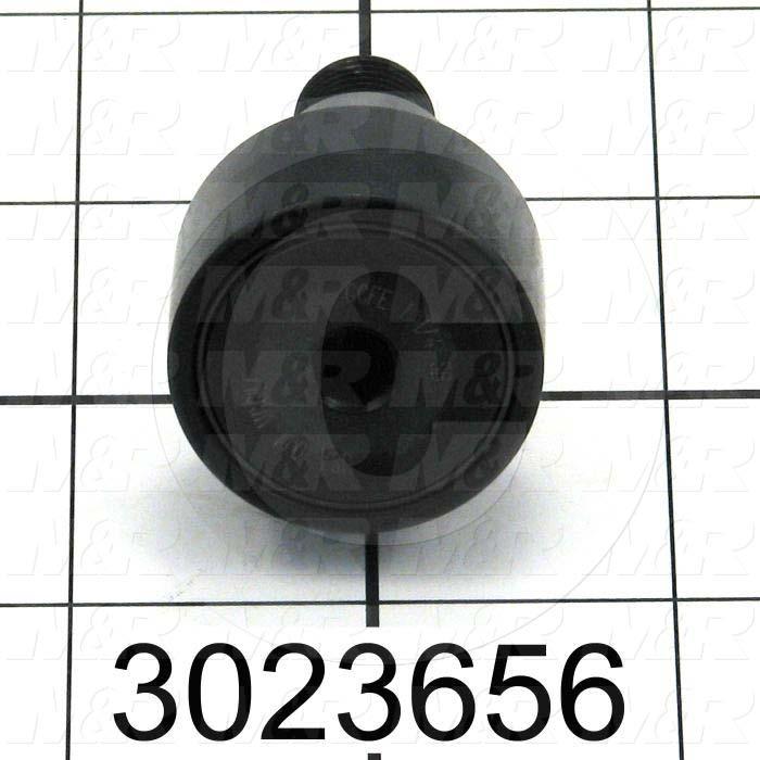Track Rollers, ANSI, Crowned Type, 1.25" Roller Diameter, Eccentric Stud Type, 0.75" Roller Width, 0.687" Stud Diameter, Needle Rolling Element, Hex Hole Mounting Type, Sealed Seal Type