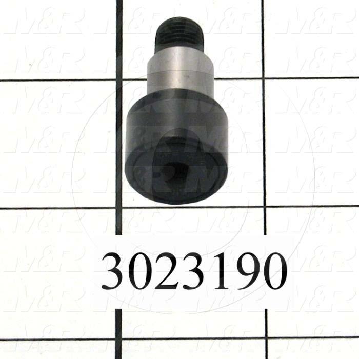 Track Rollers, ANSI, Cylinder Type, 0.75" Roller Diameter, Eccentric Stud Type, 0.50" Roller Width, 0.50" Stud Diameter, Needle Rolling Element, Hex Hole Mounting Type, Open Seal Type