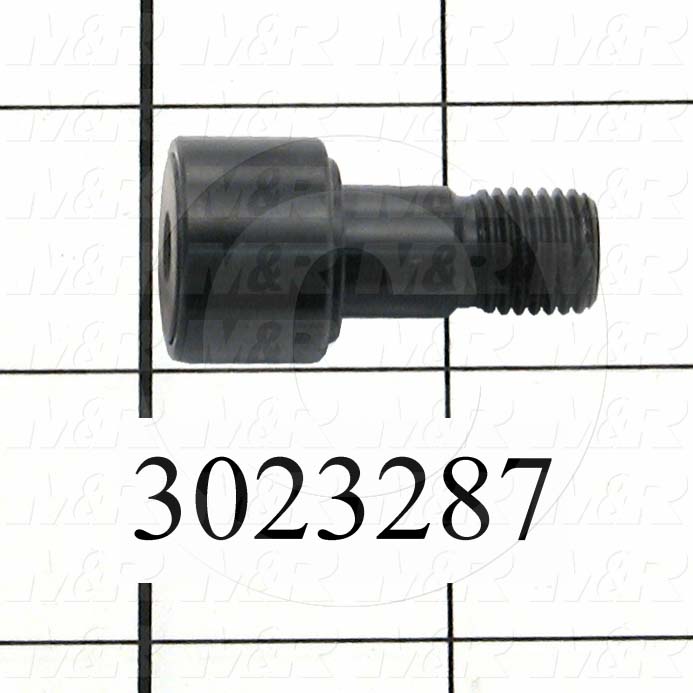 Track Rollers, ANSI, Cylinder Type, 0.75" Roller Diameter, Heavy Stud Type, 0.50" Roller Width, 0.438" Stud Diameter, Needle Rolling Element, Hex Hole Mounting Type, Sealed Seal Type