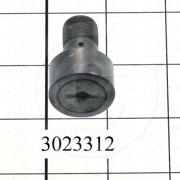 Track Rollers, ANSI, Cylinder Type, 1.125" Roller Diameter, Heavy Stud Type, 0.625 in. Roller Width, 0.625 in. Stud Diameter, Needle Rolling Element, Hex Hole Mounting Type