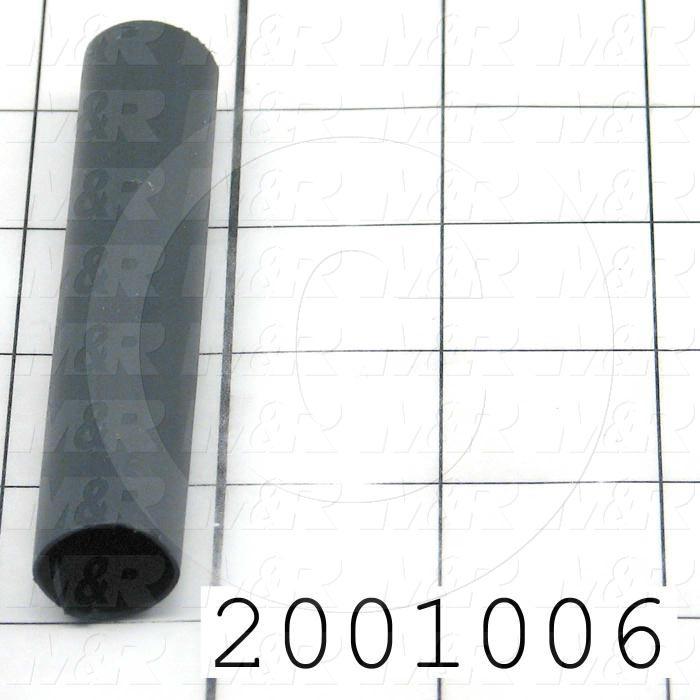 Tubing, 1/2" OD, Black Color, Polyolefin Material