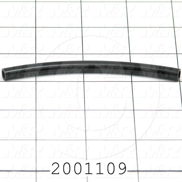 Tubing, 1/4" OD, Black Color, Polyurethane Material, 95A Durometer With M&R Logo