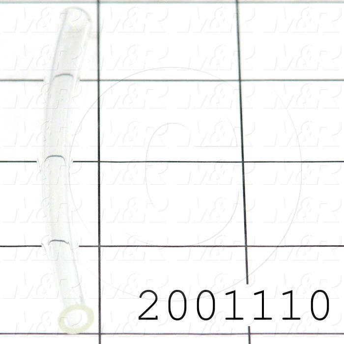 Tubing, 1/4" OD, Clear Color, Polyurethane Material, 95A Durometer With M&R Logo