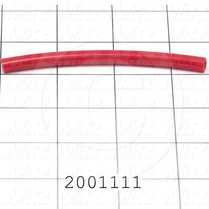 Tubing, 1/4" OD, Red Color, Polyurethane Material, 95A Durometer With M&R Logo