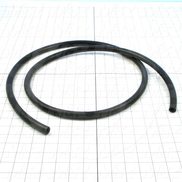 Tubing, 5/8" OD, Black Color, Rubber Material, 3/8"ID