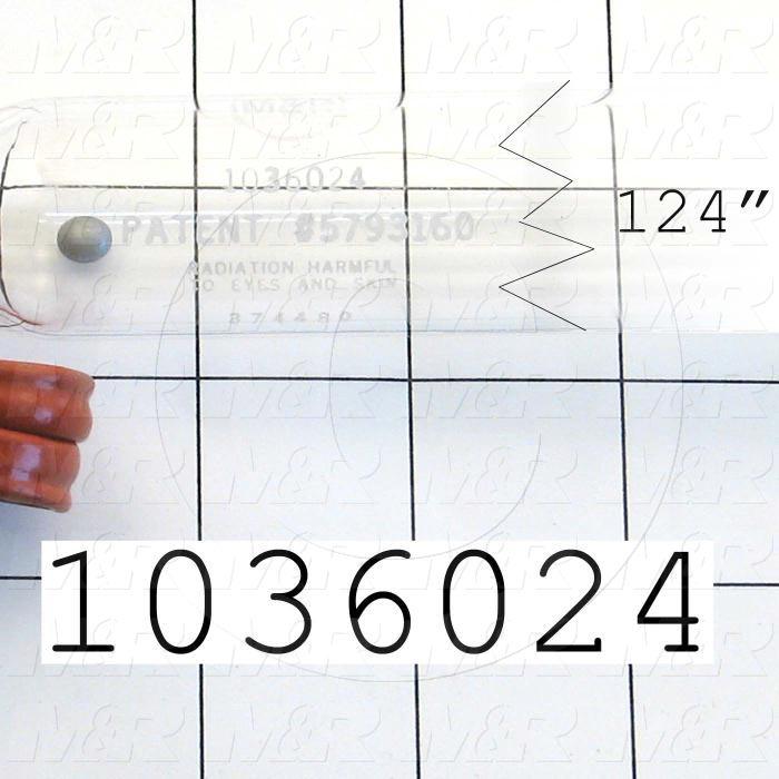 UV Lamps, Mercury, 124", 300W/in, 14.4A, 2800VAC