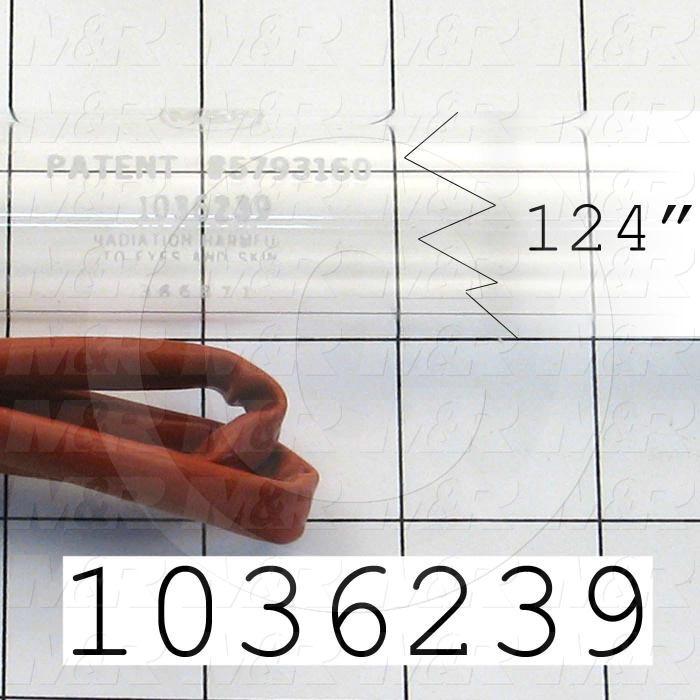 UV Lamps, Mercury, 124", 300W/in, 15A, 2500VAC