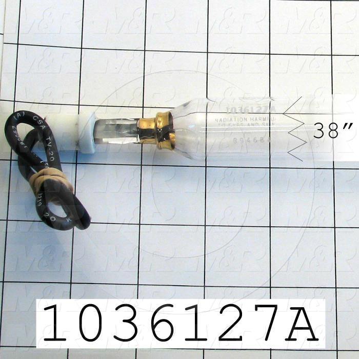 UV Lamps, Mercury, 38", 300W/in, 13.3A, 930VAC