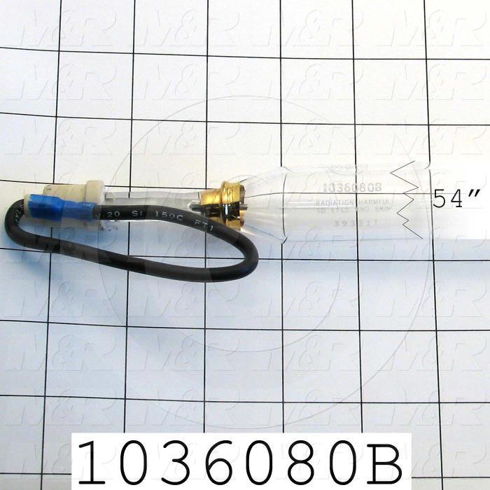 UV Lamps, Mercury, 54", 400W/in, 12A, 2000VAC