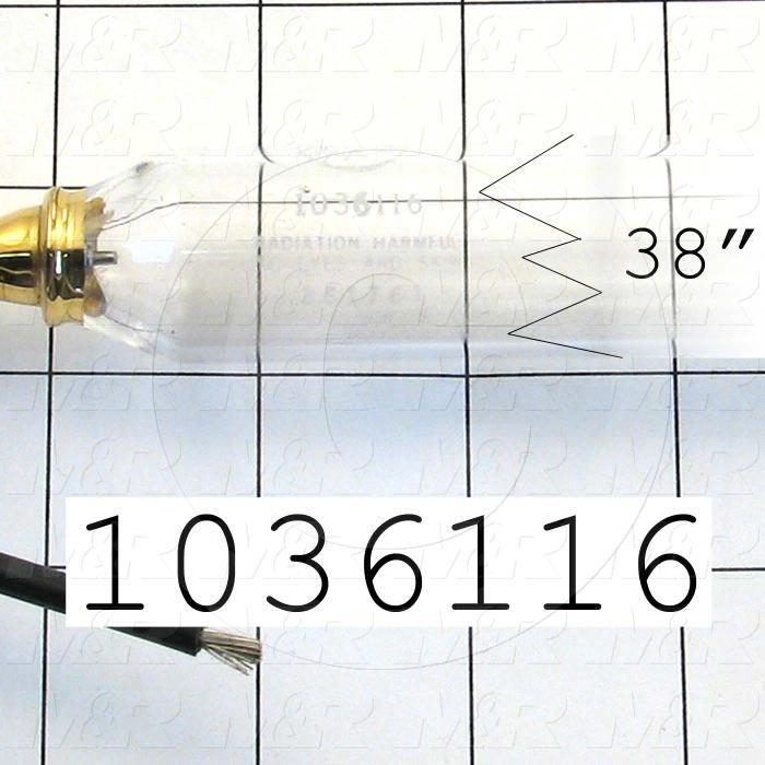 UV Lamps, Metal Halide with Gallium, 38", 400W/in, 11.8A