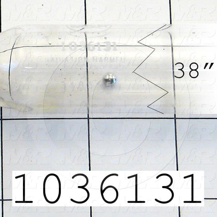 UV Lamps, Metal Halide with Gallium, 38", 400W/in, 12A, 1400VAC, 43" Total Length