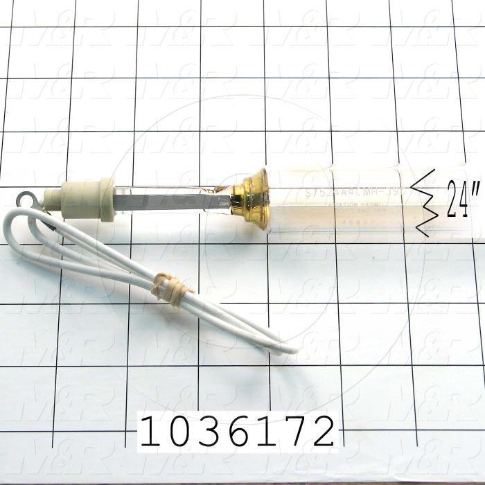 UV Lamps, Metal Halide with Iron, 24", 400W/in, 11.4A, 950VAC