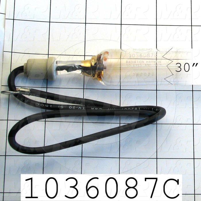 UV Lamps, Metal Halide with Iron, 30", 400W/in, 13.1A, 1000VAC