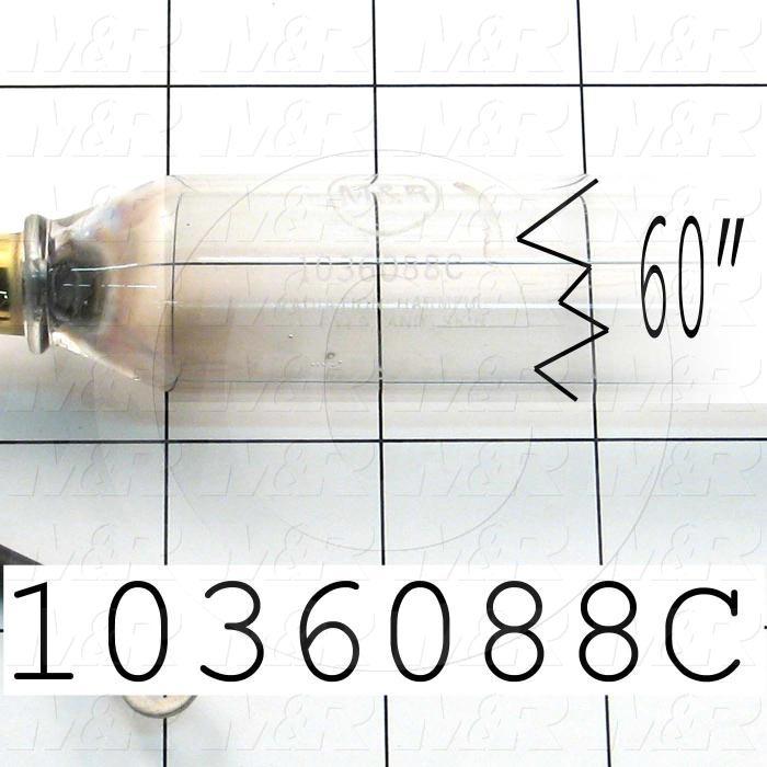 UV Lamps, Metal Halide with Iron, 60", 400W/in, 10.9A, 2400VAC