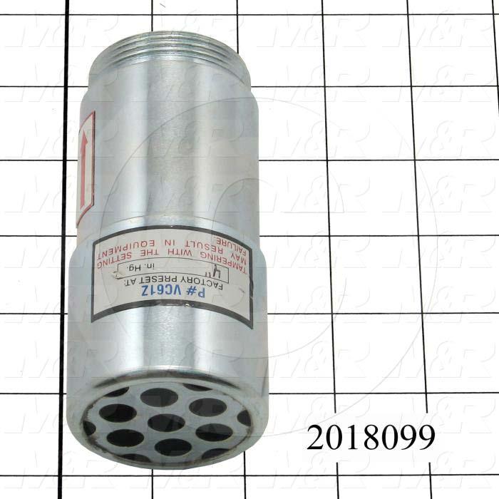 Vacuum Pump Accecories, Component : Vacuum Relief Valve, Note : Set at 4"HG