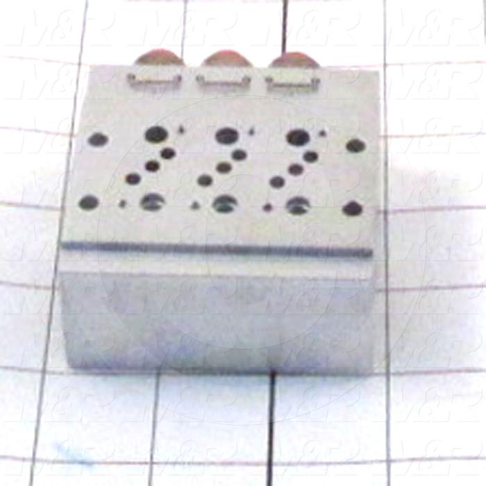 Valve Accessories, 3 Station Valve Manifold, For VQZ2000 Series, Base Mounted With 1/4"NPT Cylinder Port