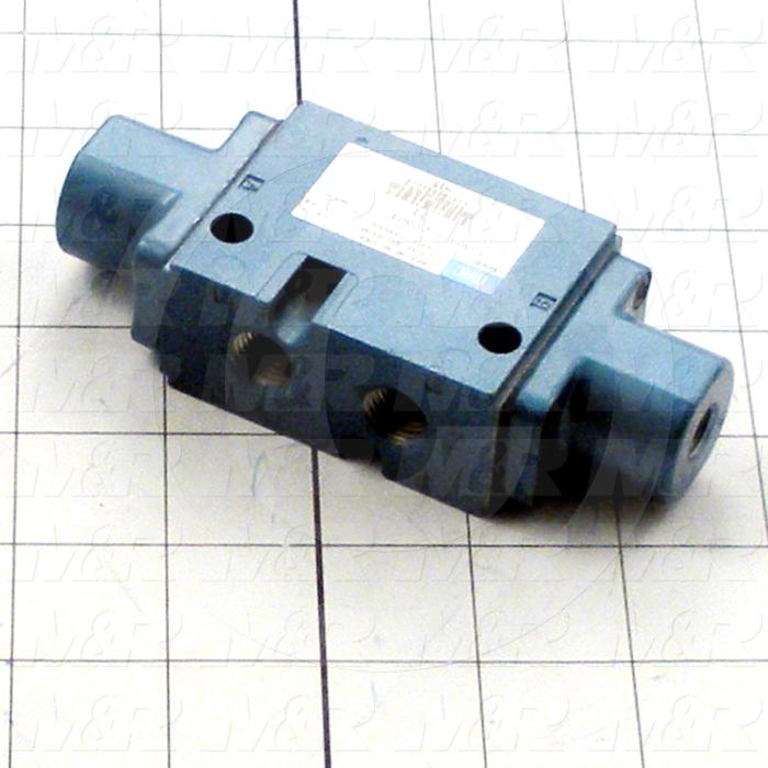 Valves, Air Operated Type, 3 Position / 5 Way Operation, 1/4" NPT Port, 150 Psi Max. Pressure, 1.4 CCV, Air Pilot Operated