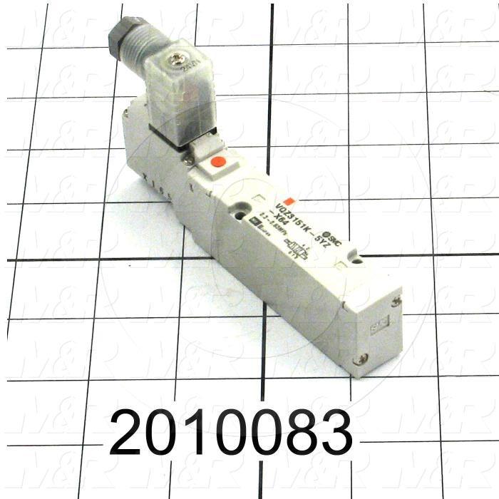 Valves, Electro Mechanical Type, 2 Position / 5 Way Operation, Single Coil, 24 VDC Coil Voltage, Works w/Manifold, Vitan Seal, Replacing Part Function