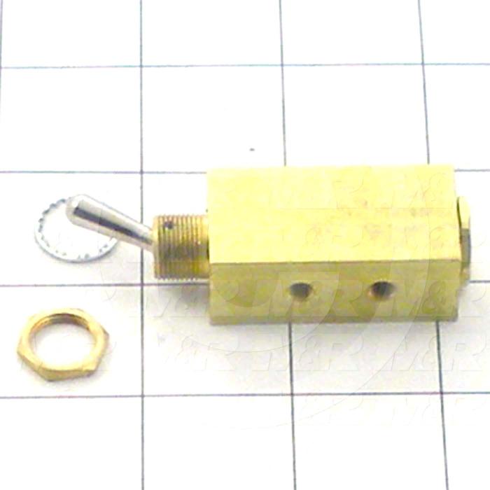 Valves, Manual Type, 4 Way Operation, #10-32 Port, 150 Psig Max. Pressure, Flow 10 Scfm